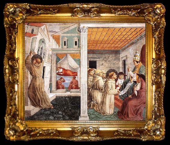 framed  GOZZOLI, Benozzo Scenes from the Life of St Francis (Scene 5, north wall) g, ta009-2